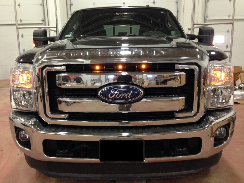 20112015 F250 Super Duty Raptor Style Grille Light Kit Clear lens