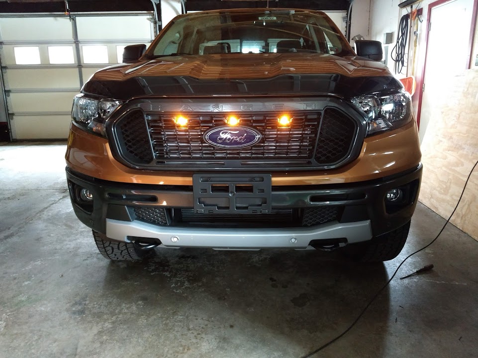 Sidi LED Raptor Grill Lights For 2019-2021 Ford Ranger – 3Pc Amber Smoked Lens Kit, 1500 Lumens, IP67