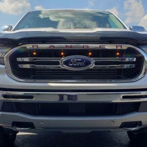 A Ford Ranger viewed from the front